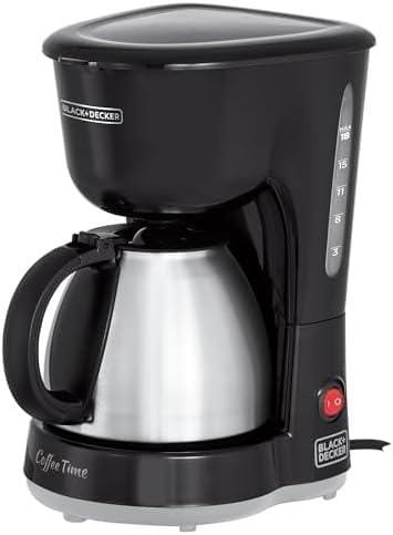 Black Decker Cafeteira Elétrica com Jarra em Inox, Porta Filtro Removível e Placa Aquecedora, 127V Black Decker Cafeteira Elétrica com Jarra em Inox, Porta Filtro Removível e Placa Aquecedora, 127V