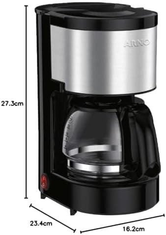 Cafeteira Elétrica Arno Perfectta Inox 0,6L CFPI, até 12 Xícaras, Sistema Corta Pingos, Jarra de Vidro, 110V Cafeteira Elétrica Arno Perfectta Inox 0,6L CFPI, até 12 Xícaras, Sistema Corta Pingos, Jarra de Vidro, 110V