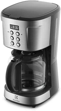 Cafeteira Elétrica Electrolux inox filtro permanente removivel capacidade 1,5L 38 xicaras função timer painel digital desligamento automatico ECM30 127v, cor aço escovado Cafeteira Elétrica Electrolux inox filtro permanente removivel capacidade 1,5L 38 xicaras função timer painel digital desligamento automatico ECM30 127v, cor aço escovado