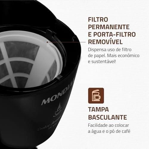 Cafeteira Elétrica Dolce Arome, Mondial, Preto, 550W, 220V - C-30-18X-FB Cafeteira Elétrica Dolce Arome, Mondial, Preto, 550W, 220V - C-30-18X-FB