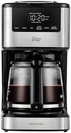 WAP Cafeteira Elétrica Digital AROMA WCD1500, 1,5 Litros com Timer Programável e Suporte para Café Gelado 900W 127V WAP Cafeteira Elétrica Digital AROMA WCD1500, 1,5 Litros com Timer Programável e Suporte para Café Gelado 900W 127V